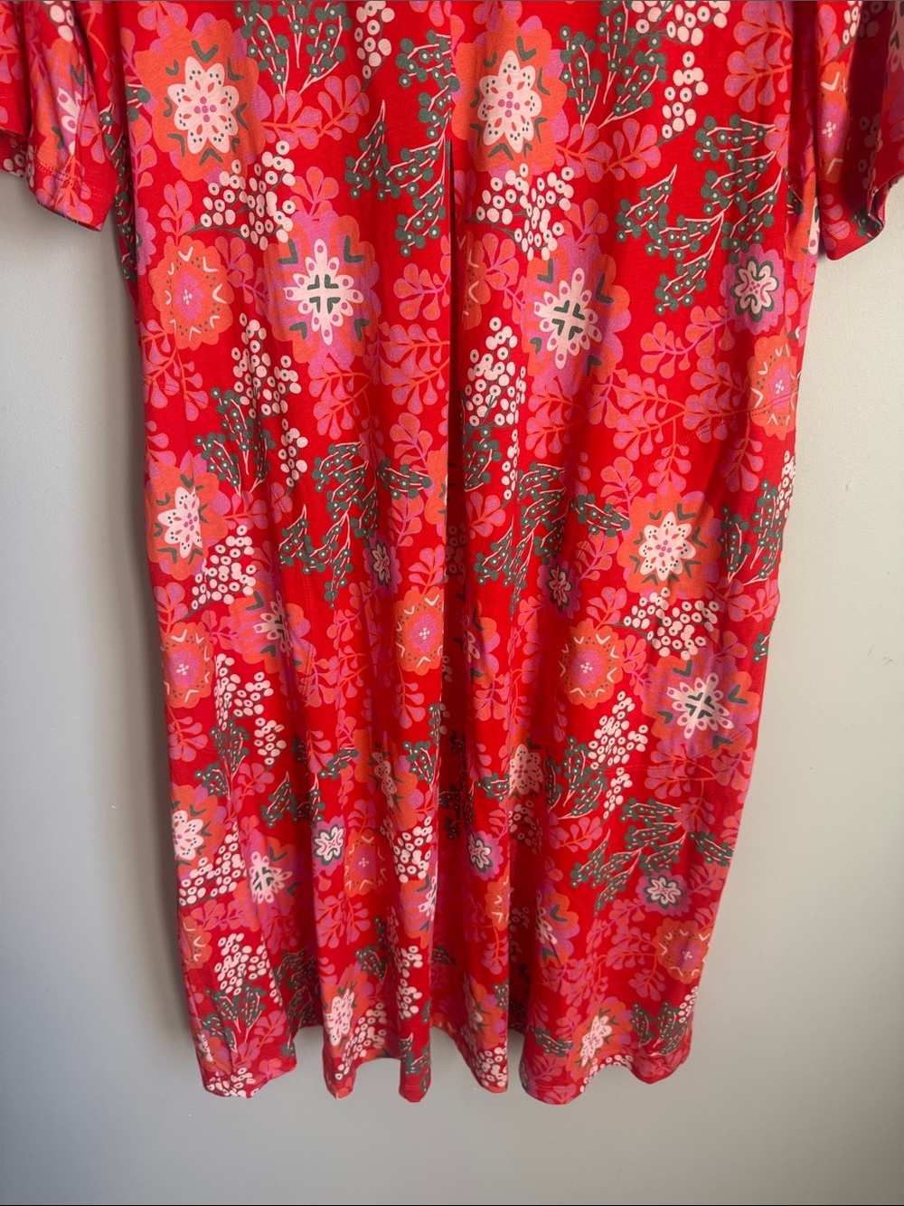 NEW Gudrun Sjödén Red Floral Print Swing Dress Medium - Picture 4 of 7